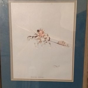 Vintage Indian watercolor Print